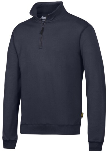 Snickers Workwear 2818 Genser marineblå med kort glidelås Marineblå Klær