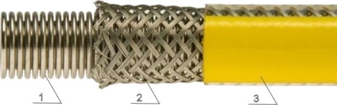 Mora Gasslange Flettet Pvc F1/2-F1/2 L-1500 Med To Dreibare Muttere