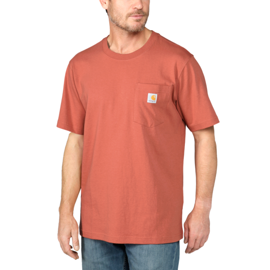 Carhartt K87 lomme kortermet T skjorte Herre Terracotta XXL XXL