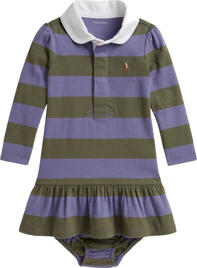 Polo Ralph Lauren Kjole/Bloomers Rugby Summer Purple Multi Polo Ralph Lauren 1½ år (86) Kjole Armygrønn Grønn Hvit Lilla