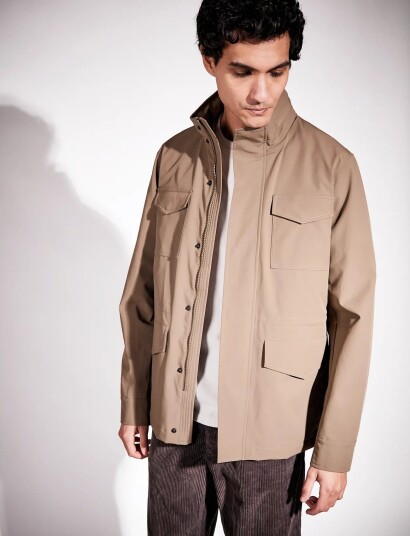 Brixtol Textiles Fraser Green Stone   Brown   M