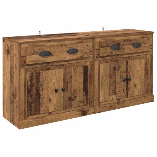 Skap 2 pcs Gamle tre 70 x 35,5 x 67,5 cm Konstruert tre