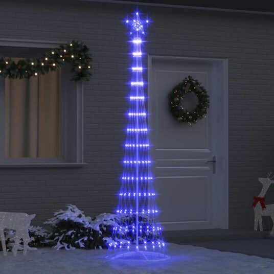  LED juletre med 290 LED med stativ Blå 70 x 70 x 250 cm Metall