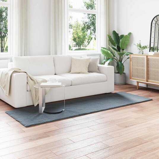 Kunstpels Kanin Teppe Olite Antrasitt 80 x 250 cm Polyester