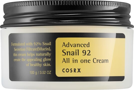 Cosrx Advanced Snail 92 Fuktighetskrem for Alle Hudtyper 100ml Cosrx Advanced Snail 92 Fuktighetskrem for Alle Hudtyper 100ml
