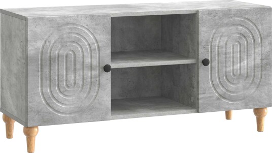  TV skap Betonggrå 102 x 34,5 x 50 cm Konstruert tre