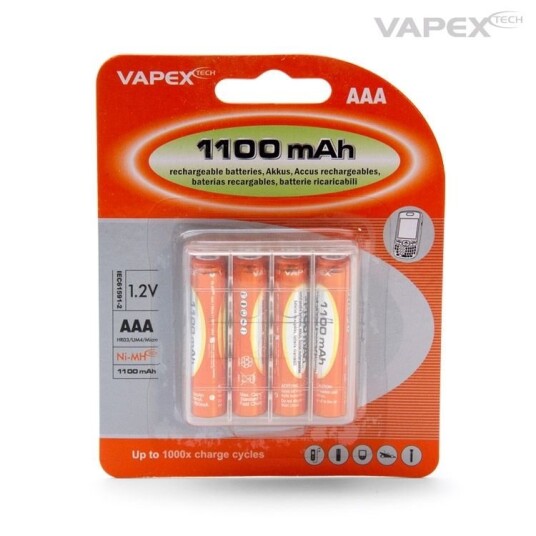 Vapex AAA/R3 Battery NiMH 1100mAh 4pcs