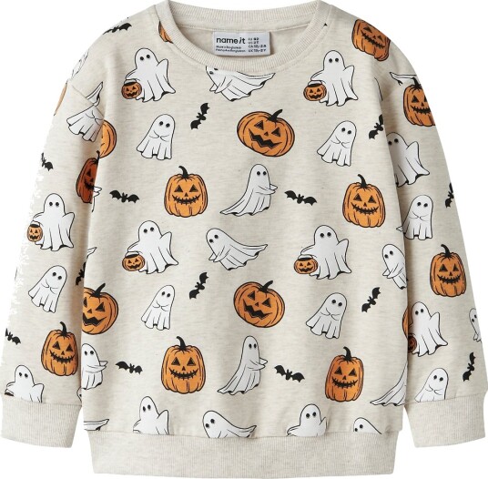 Name It Collegegenser NmnOvar Peyote Melange Name It 3 år (98) Collegegenser Beige Hvit Oransje