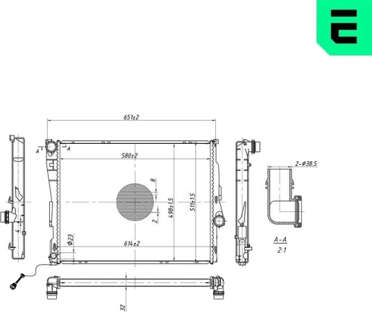 ERA 673169 Radiator motorkjøling