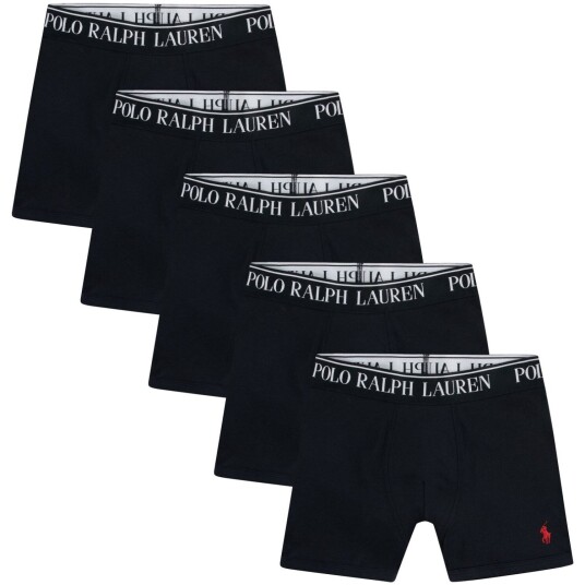Polo Ralph Lauren Polo Black Bomull Stretch 5 Pack Boxer L/14-16 år
