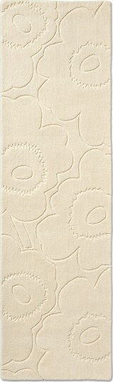 Piirto Unikko Ullteppe 80x300 cm Naturhvit