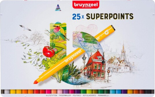 Bruynzeel Super Points Tusjer 25 Farger Bruynzeel Super Points Tusjer 25 Farger