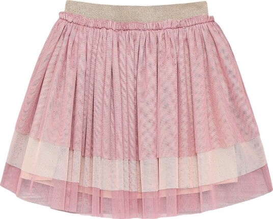 Minymo Skirt Mesh W. Foil PINK TINT 98 Minymo Skirt Mesh W. Foil PINK TINT 98