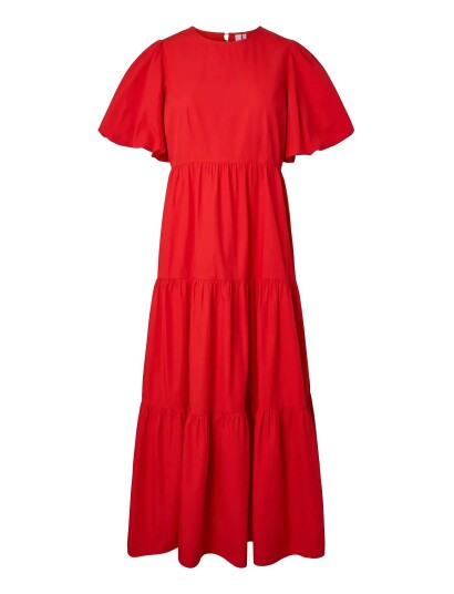 YAS Yascolea Ss Ankle Dress S. Noos Red 40 YAS Yascolea Ss Ankle Dress S. Noos Red 40