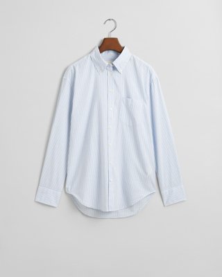 Oversized Oxfordskjorte med striper MUTED BLUE 36