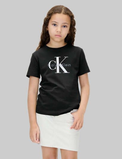Calvin Klein Ck Monogram Ss T-Shirt Black 128