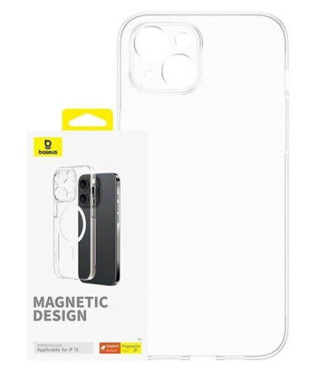Baseus Magnetic Phone Case for iPhone 15  OS-Lucent Series (Clear)