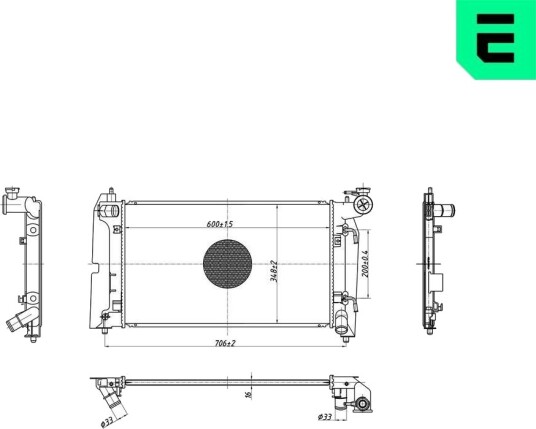 ERA 673275 Radiator motorkjøling