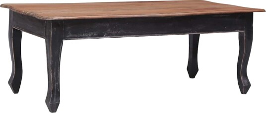 vidaXL Salongbord svart 120x60x45 cm heltre mahogni