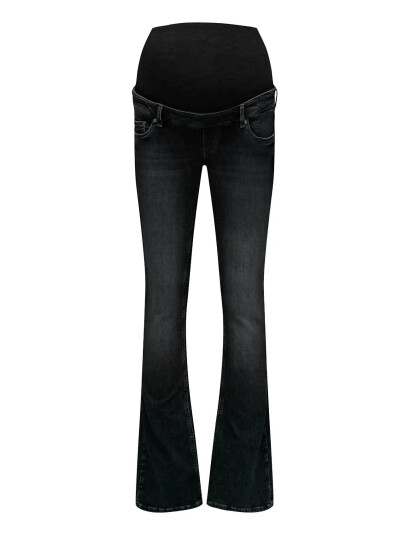 Only Maternity Olmblush Mid Waist Flared Dnm Box Noos - Black - S x 32 Only Maternity Olmblush Mid Waist Flared Dnm Box Noos - Black - S x 32
