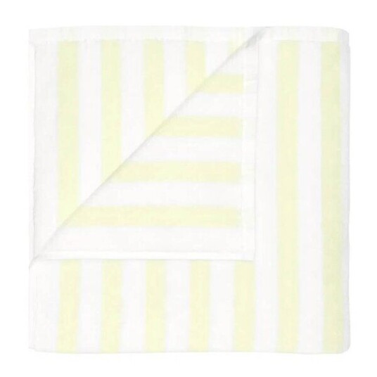 Blomus Arto badehåndkle 140x70 cm hvit/gul brede striper Blomus Arto badehåndkle 140x70 cm hvit/gul brede striper