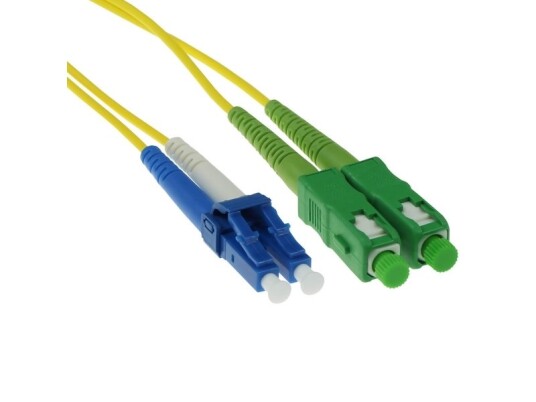 Act 50 Meter Lszh Singlemode 9/125 Os2 Fiber Patch Cable Duplex With Sc/Apc And Lc/Upc Connectors