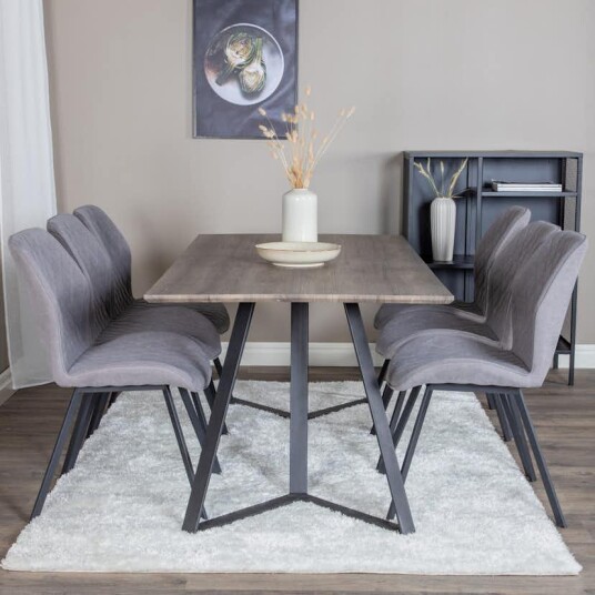 Venture Home Spisegruppe Venture Home Madde med 6 Geneva Stoler GR20270