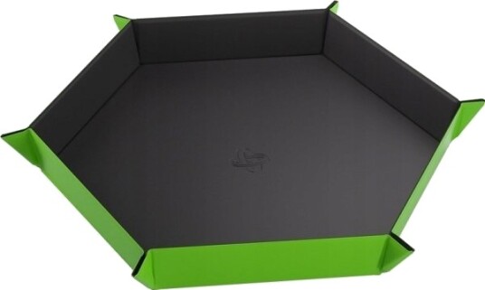Gamegenic Magnetic Dice Tray Hexagonal Svart/Grønn
