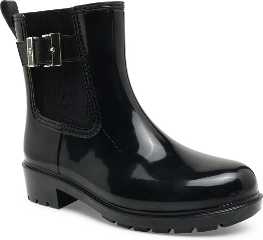 Tommy Hilfiger Th Buckle Glossy Ankle Rain Boot Black 41