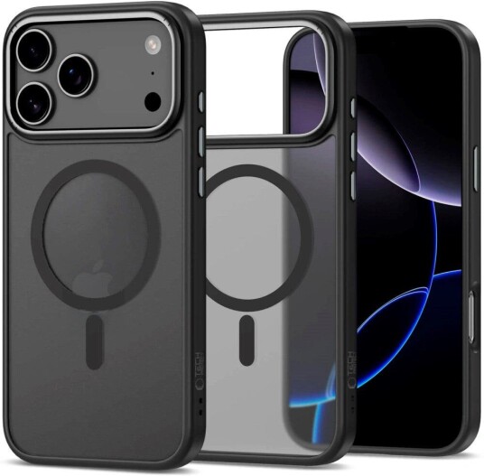 Tech-Protect CamEdge Hybrid Deksel til iPhone 17 Pro - MagSafe Kompatibel Matt Svart