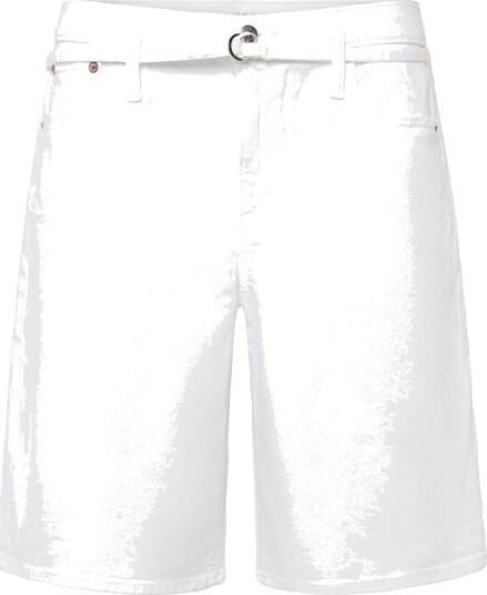 American Eagle Dreamy Drape Baggy Bermuda (Belted) White 14