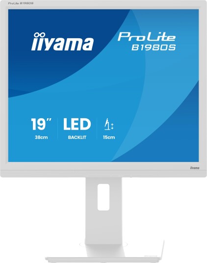 Iiyama ProLite B1980S-W1 19" LED Skjerm 1280x1024 75Hz Hvit Matt Iiyama ProLite B1980S-W1 19" LED Skjerm 1280x1024 75Hz Hvit Matt