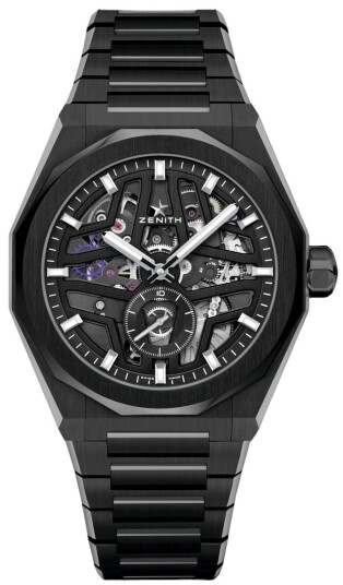 Zenith Herreklokke 49.9300.3620 78.I001 Defy Skyline Sort/Keramik