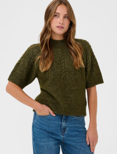 Kaffe Kacuba Pullover - Khaki green - XL