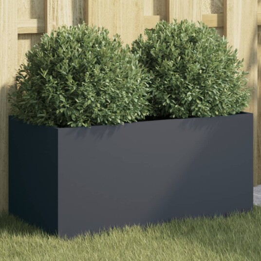 Plantekasse antrasitt 62x30x29 cm kaldvalset stål