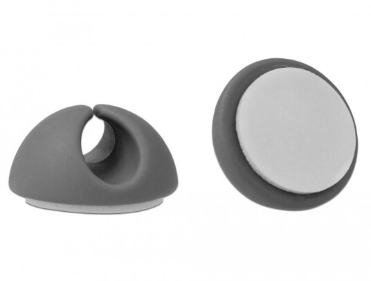 DELOCK Adhesive cable holder 6-pack 3x gray 3x white TRP multi c DELOCK Adhesive cable holder 6-pack 3x gray 3x white TRP multi c