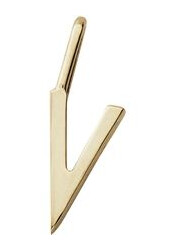 Design Letters Archetype Charm 10 mm Gold A-Z V Design Letters Archetype Charm 10 mm Gold A-Z V
