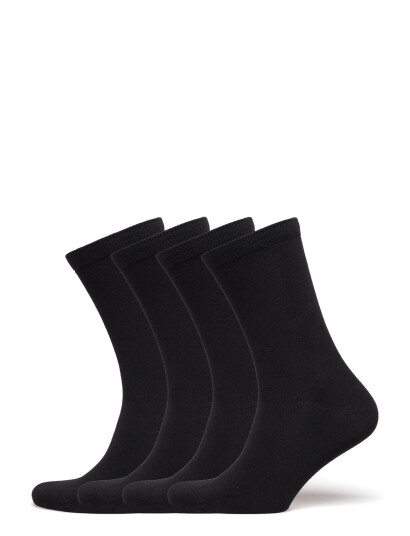 Lindex Sock Plain 4 Pack Black 39/41