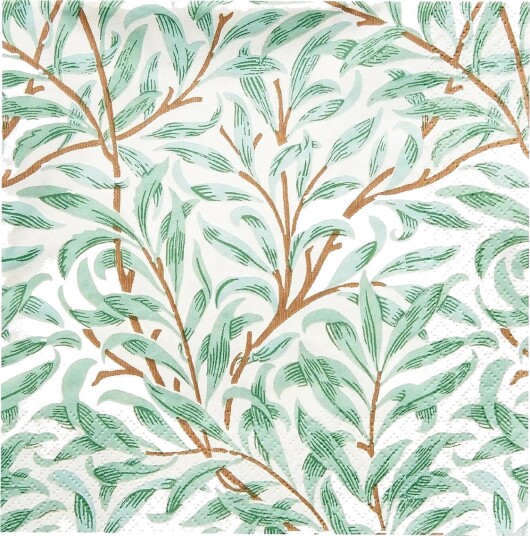 William Morris By havi William Morris Napkin Willow Bough Napkin   Green   24X24CM