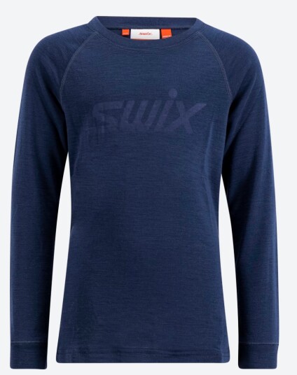 Swix RaceX Merino Long Sleeve Junior Dark Navy 110/116