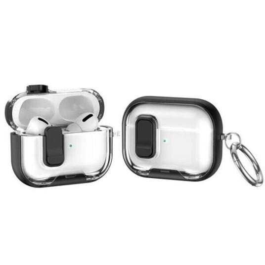 Beskyttelsesetui med stativ for AirPods Pro Svart Beskyttelsesetui med stativ for AirPods Pro Svart