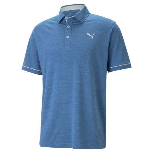 Puma Cloudspun Haystack Polo, poloskjorte golf herre M Lake Blue Heather-hi