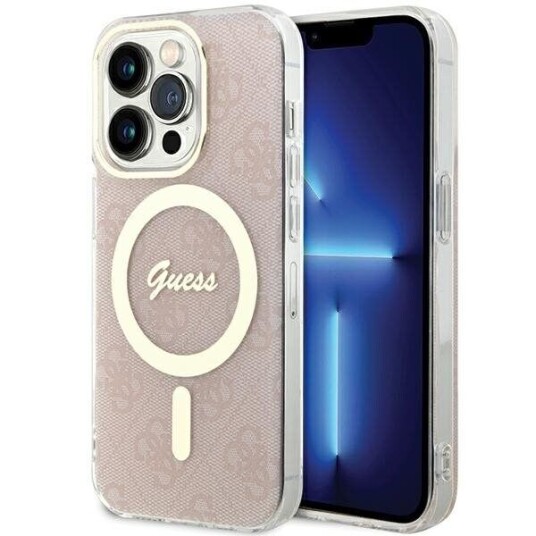 Guess IML 4G MagSafe Etui til iPhone 15 Pro - Rosa