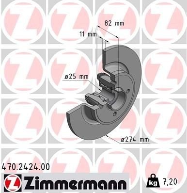 ZIMMERMANN 470.2424.00 Bremseskive ZIMMERMANN 470.2424.00 Bremseskive