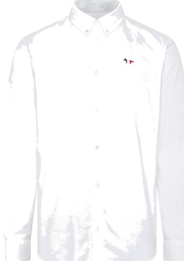 Maison Kitsune Tricolor Fox Patch Classic Shirt Bd   White   39