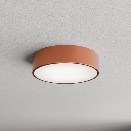 TEMAR LIGHTING Cleo 300 taklampe kobber sensor IP54 Ø 30 cm metall