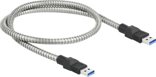 Delock Usb Kabel Usb Type A Hann Til Usb Type A Hann Usb 3.2 Gen 1 50 Cm Sølv