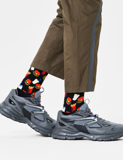 Happy Socks Hamburger Sock - Black - 41-46