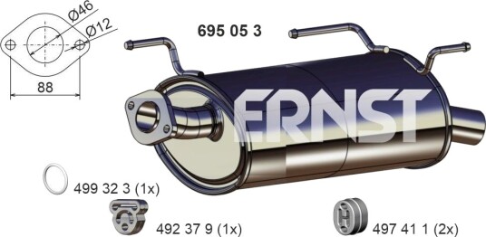 Bakre eksospotte ERNST 695053