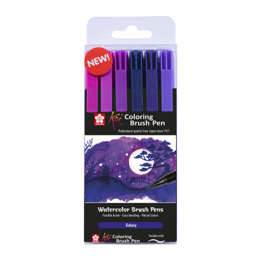 Sakura Koi Børstepenner 6-set Galaxy